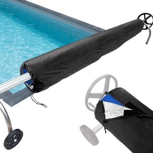 Bâche solaire pour piscine - Bâche solaire robuste et imperméable - Avec sangle réglable - 495 x 97 cm
