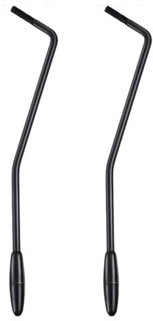 2 Pcs 6 MM Thread Metal Single Tremolo Arm, Whammy Bar with Tip for Electric Guitar (Black)