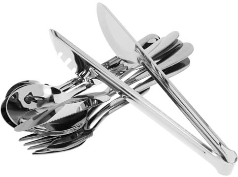 HOMOBABE Posate Riutilizzabili in Acciaio Inossidabile Forchetta Cucchiaio e Paletta Per Torta Stoviglie Per Cibo Occidentale Utensili Da Portata Per Feste Uso in Ristorante e Casa