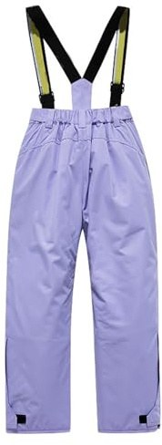 Kids Snow Pants with Zip Pockets Solid Colour Athetics Casual Snow Pants Girls 7-8 Snowproof Skiing Pant Kids Water Resistant Rain Kid Ski Trousers for Sports, Skiing Holiday, Snowboarding Purple