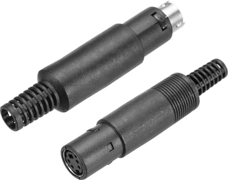 QUARKZMAN 1 Set S-Video DIN Mini Socket 4 Pin Signal Transmission Mini Din Plug pour TV DVD Computer Player(PS/2 Male and Female Plug)