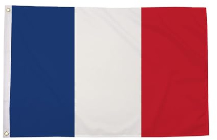 Flagmax Bandiera della Francia, 240 cm x 150 cm, resistente bandiera con occhielli, per uso esterno e interno, per casa, ufficio o eventi