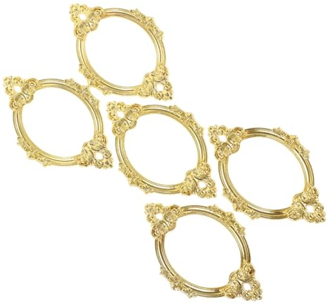 VILLFUL 5pezzi Cornice Per Etichette in Di Zinco Cornice Decorativa Per Armadietto Organizzatore Di Fessura Per Carte Accessorio Per Mobili