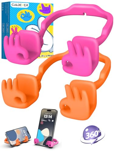 teenager mädchen geschenke für frauen teenager jung OK handyhalterung tisch | Geschenke für Frauen Freundin Oma Schwester Mutter Kinder Weihnachten Handy Ständer Handyhalter Tisch 2Pack Rosenrot Orange