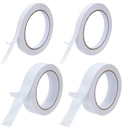 WEBEEDY 2 Ruban Adhésif Double Face pour Tissu 1cm/2.4cm Ruban Adhésif Collant Sans Couture Ni Fer à Repasser pour Ourlet de Pantalon Réparation de Vêtements Fournitures de Bricolage 40 yards