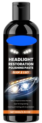 Scheinwerferreiniger - Scheinwerfer Restoration Kit | Safe Linsen Restorer | Safe Reinigungsscheinwerferpolitur | 100g Automobilrestaurant -Politur Schützen Sie Nebel Dunst Stumpf Reparatur Shine