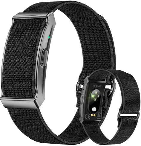 hellibito Smart Bracelet for Men Women, Smart Health Wristband with 24/7 Heart Rate/Blood Oxygen/Sleep/Body Temperature Monitor, IP68 Waterproof, 170+ Sports Modes (Black)
