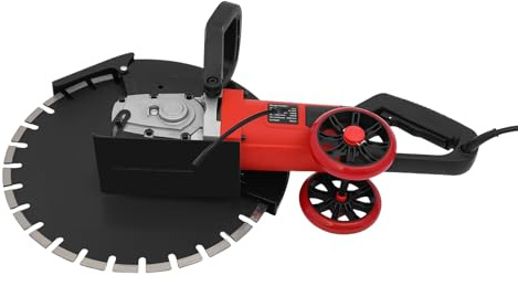 GSHIOIO 16 Electric Concrete Saw 4000W Wall Chaser Concrete Cutter Adjustable 6.5 Cutting Depth with Water Line, Water Pump Blade for Porcelain, Brick, Concrete Wall, Granite, Marble Cutting