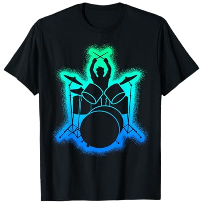 Schlagzeug Drummer Kinder Herren Jungen Schlagzeuger T-Shirt
