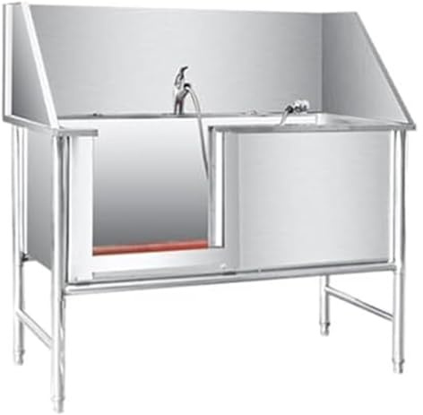 CYEZHKIIJ Foldable Dog Bathtub,Pet Washing Station, Pool,Professional Stainless Steel Grooming Tub(Depth 19.7in,40in/100cm)