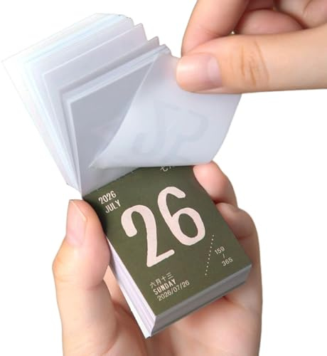 Piccolo calendario 2026, agenda giornaliera portatile a strappo, piccolo calendario 2026, decorazione da scrivania, per casa, ufficio, scuola, viaggi, appuntamenti, studenti, insegnanti, Natale