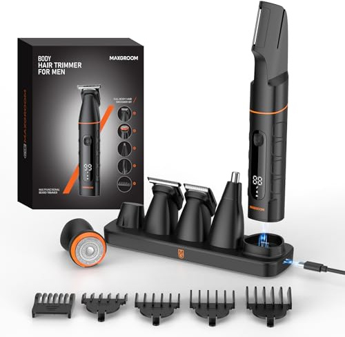 MAXGROOM 5-in-1 Manscape Body Hair Trimmer Men with 120-Min Battery