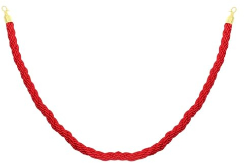 SNDISNV Corde de support lanière garde-corps 1.5m, crochet en métal bleu, ceinture barrière contrôle des foules, bande d'avertissement sécurité, cordes file d'attente Pour Salons HôTels