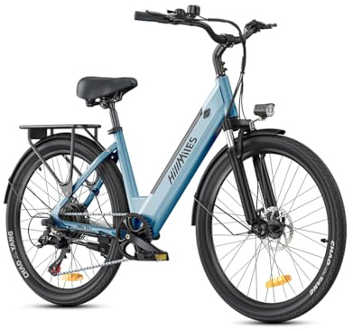 HillMiles Vélo Électrique Adulte 26, Batterie 36V 13Ah Amovible, Autonomie 100 km, 25 km/h, 7 Vitesses, 5 Niveaux Assistance, Suspension Avant, Étanche IP65,VTC