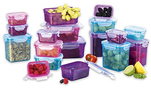 GOURMETmaxx Frischhaltedosen mit Deckel Klick-it 18-Dosen-Set | Aufbewahrungsbox für Meal Prep | Luftdichte, auslaufsichere & stapelbare Vorratsdosen mit Deckel | BPA-frei
