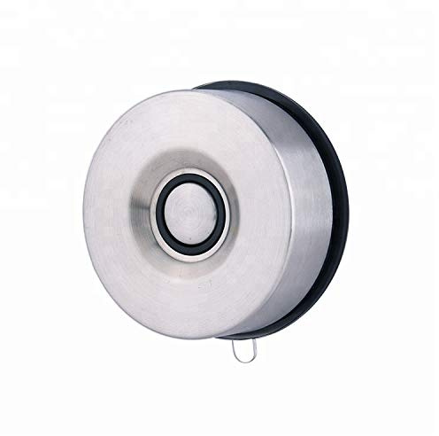 Magnethalter mit Saugnapf aus Edelstahl - ROSTFREI - Ø 70mm - Allzweck-Halter magnetisch für Messer Scheren Schlüssel Schraubenzieher Zangen (Werkzeughalter) u.v.m. - ohne Bohren schnell angebracht