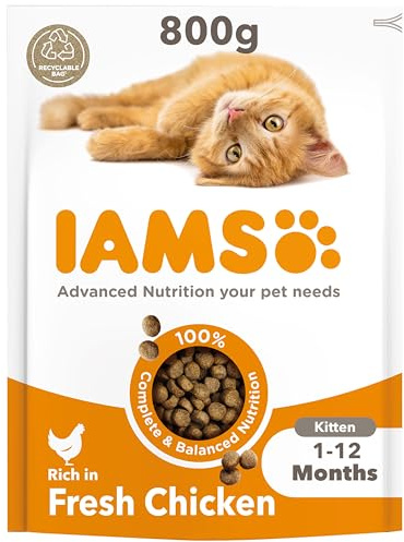 IAMS for Vitality Cibo secco con pollo fresco specifico per gattini, 800 g