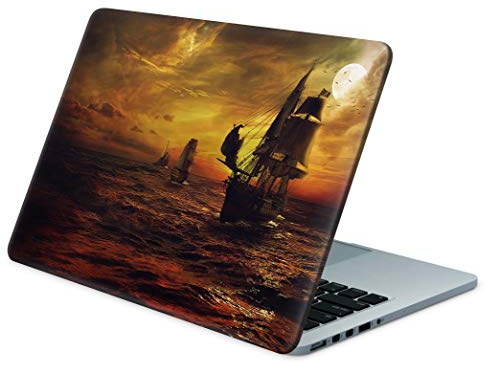 Skins4u Folie Sticker Skin Vinyl Aufkleber mit farbenfrohen Motiven für bis 17.3 Zoll 42x30cm Laptop Skin Decal Cover Piraten