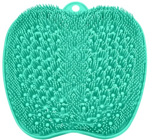 BESKAR Brosse Pieds Douche avec Ventouses Antidérapantes, Foot Spa Brosse pour Nettoyer et Exfolier Les Pieds, Pas de Flexion, Pied Acupuncture Mat pour Détendre Les Pieds