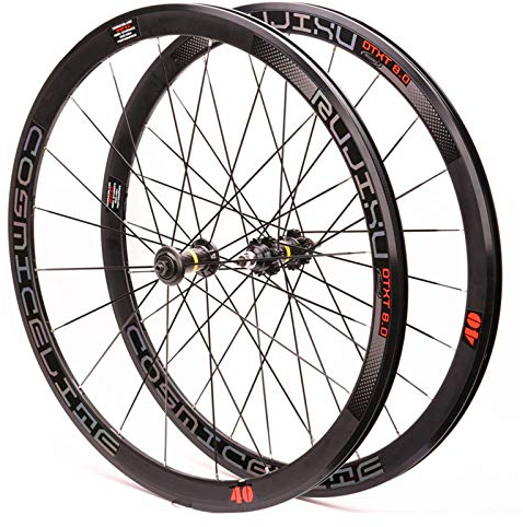 ZFF 700C Vélo De Course Roue 40 Couteau Tube De Carbone Centre Mouche Morte Champ Paire De Roues Pignon Fixe Alliage D'aluminium Jante 40mm Haut (Color : Colorful Label)