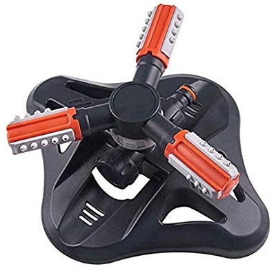 BOZONLI Irrigatore da Giardino, Sistema irrigazione da Giardino, Testa irrigatore Rotazione 360° Regolabile, Sistema di irrigazione per Prato Inglese a 3-Braccia