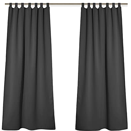 M-TOP Wasserdichter Outdoor Vorhang 2er Set, Gartenlauben Balkon-Vorhänge Gardinen Verdunkelungsvorhänge mit Schlaufen Garten Patio Ballon Aussenvorhang Verdunkelung Sonnenschutz
