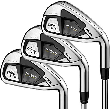 Callaway Set di 7 mazze da golf Rogue ST Max (braccio sinistro, albero in grafite, flex regolare, 5 ferro da stiro – PW, AW, set di 7 mazze)