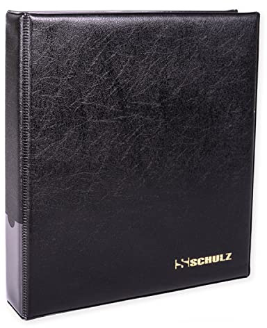 Coin Collection Album For 120 Coins – £5, Crown - Collecting Holder - Storage Binder - Money Book To Protect and Store Coins - SCHULZ Coin Album in Black.