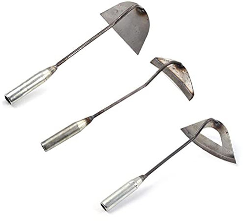 tairong Zappa Manuale per diserbo, Strumento Manuale per la rimozione delle Erbacce da Giardino Pala a Mano Accessori per estrattore di Erbacce per Zappa Cava per allentare la Semina, 3 Confezioni