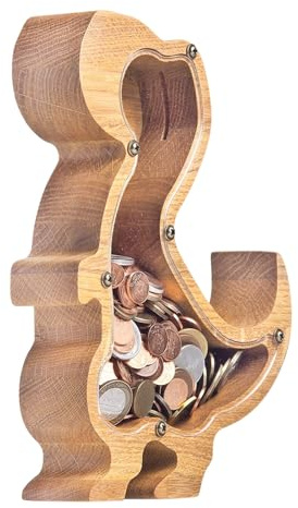 RoxNvm Salvadanaio, Salvadanaio In Legno Personalizzato, Visualizzazione Staccabile Porcellino Salvadanaio, Adatto per Regali Per Decorazione Della Stanza (Tirannosauro rex)