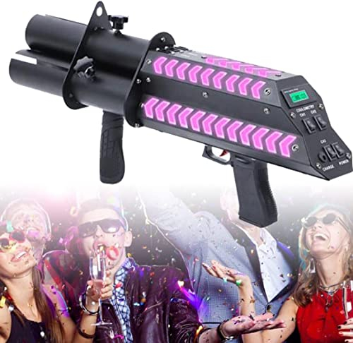 XJZHANG Drahtlose Konfetti Kanone, Bühne Konfetti Launcher Elektronische DREI-Schuss Salute Gun, Hochzeit Konfetti Concierge Blumen Atmosphäre Gun, Elektrische Konfetti Launcher