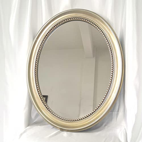 Specchio Ovale Antico Decorativo da Parete, Specchio da Toilette Vintage, Specchio Decorativo per Il Soggiorno, La Camera da Letto E Il Bagno (Color : Champagne Gold, Size : 58x72cm)