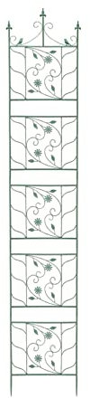 GQJNHUI Vintage Metall Garten Spalier - Blume Pflanze Support Frame, Rankhilfe for Pflanzen, for Kletterpflanzen, Topfreben, Gemüse, Blumen, Efeu, Rosen, Gurken, Clematis (Size : 288X51cm)