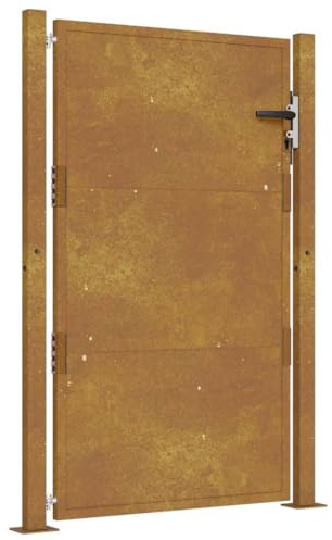 vidaXL Puerta de jardín 100x125 cm de acero corten