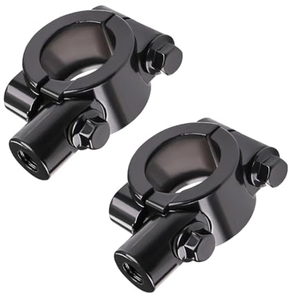 JNNJ 2 Pièces Adaptateur De Serrage Pour Rétroviseurs De Guidon, Support De Rétroviseur Universel Miroir Guidon Support Montage En Aluminium, Pour Atv, Dual Sport Bio, Racer, Old School, Cruiser