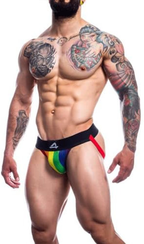 Jockstr4P By Cut4Men Stripe, Schwarz/Pride, L