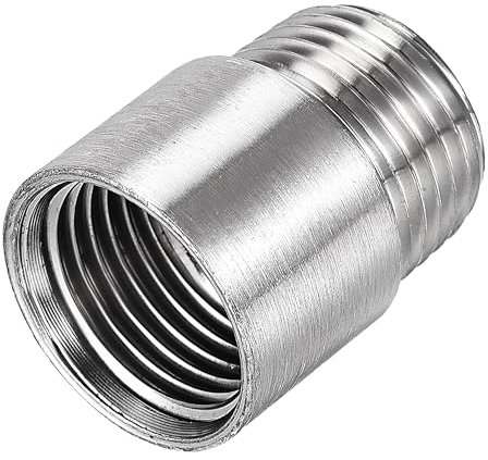 OFOWIN Duschkopf-Verlängerungsarm, Edelstahl, 1/2 PT Außengewinde auf 1/2 PT Innengewinde, 30 mm Länge, Nippel, Guss-Rohrverschraubung, Kupplung für Küchen-, Badezimmer-Wasserhahn