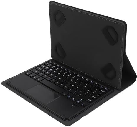 VBESTLIFE Custodia per Tastiera, Custodia per Tastiera Intelligente in PU con Touchpad per Tablet da 9 Pollici a 11 Pollici, Connessione Magnetica, Compatibile con IOS, per Android e per
