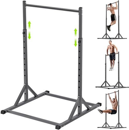 SELEWARE klimmzugstange Freistehend Power Tower - Squat Rack für 2 x 2 und 1 Loch Bis 226 kg Belastbar Kraftturm Verstellbare Power Station
