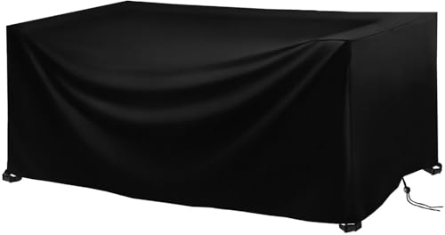 HOLEILUCK Schutzhüllen Für Gartenmöbel-Abdeckhaube Gartenmöbel 275x95x70cm/LxWxH Rechteckig/Quadratisch Plane Gartenmöbel Wasserdicht-Heavy Duty 420D Oxford Fabric Tischabdeckung Outdoor Wetterfest