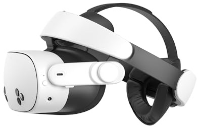 KIWI design H4 Halo Comfort Head Strap kompatibel med Meta Quest 3/Quest 3S, ackrediterad av Meta, lätt pannband utan batteri