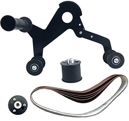 DIYEAH Nastro Abrasivo Per Levigatrice Nastro Per Tubi in Acciaio Inox Effetti Levigatura Trafilatura Lucidatura Superficie Specchio Copertura Protettiva Rotazione Meccanica Precisione Du