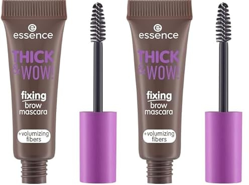 Essence Cosmetics THICK & WOW! mascara fissante sopracciglia, volumizzante, correttore, 6 ml (Confezione da 2)