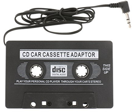 3.5mm AUX Car Audio Cassette Tape Adapter Transmitters for Phone MP3 Black
