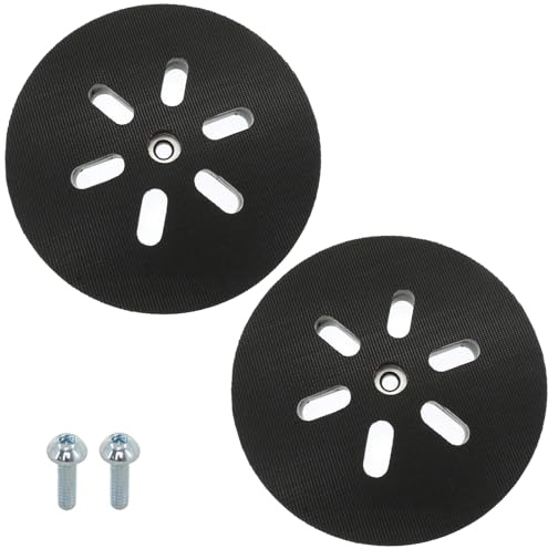 Poweka Plato de Lija de 150mm con Hook y Loop Compatible con Bosch GEX 150 | Compatible con GEX 150 AC y GEX 150 Turbo, 6 Orificios Para Lijadoras Orbitales, 2 Piezas