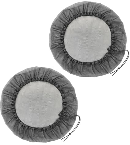 Jiuvaso 2 Pezzi di Accessori per per barile di Pioggia per Protezione da Foglie e detriti con Coulisse Regolabile, Diametro 60cm