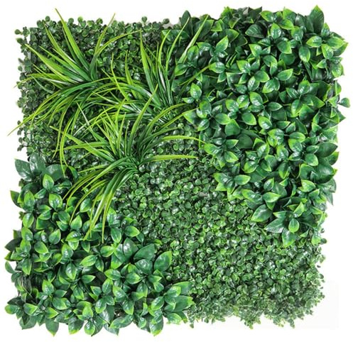 Bprtcra Pantalla de seto de Hiedra, Muro Vegetal Artificial, Pantalla de privacidad con Hojas Artificiales. Rollo de Paneles para la decoración Exterior de balcón y seto de jardín, 50x50cm (M)