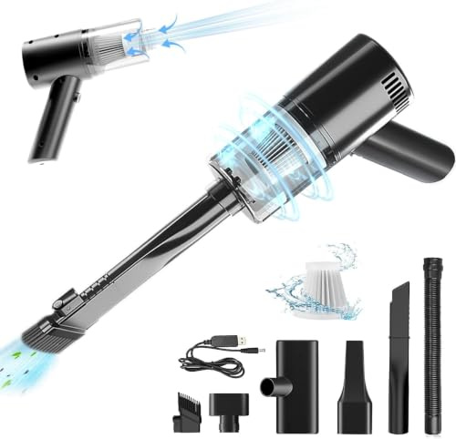 Handheld Vacuum Cleaner, 20000Pa Powerful Suction Portable Lightweight Mini Vacuum Cordless, USB Quick Charge Car Vacuum Cleaner for Sofa, Bed, Car, Home, Office, Clean Pet Hair