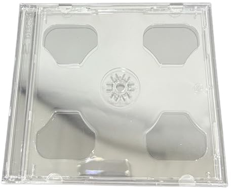CD dubbla juvelfodral 10,4 mm för 2 skivor med genomskinlig bricka (paket med 50) märkt Dragon Trading®