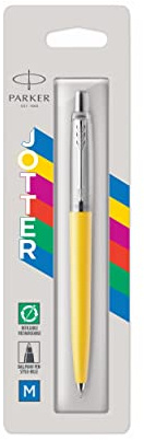 Parker Jotter Originals Ballpoint Pen | Classic Yellow Finish | Medium Point | Blue Ink | 1 Count